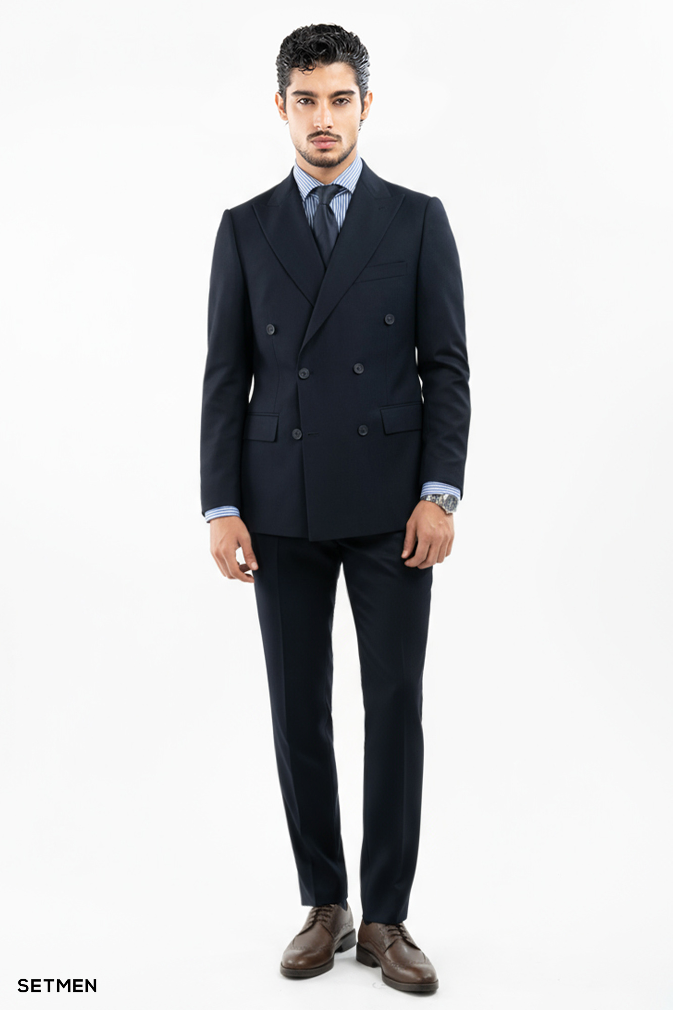 کت و شلوار مردانه دبل برست خاویاری