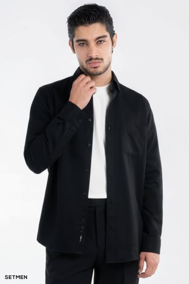 پیراهن مردانه جیب دار کج راه پیراهن مردانه جیب دار کج راه