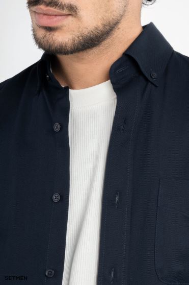 پیراهن مردانه جیب دار کج راه پیراهن مردانه جیب دار کج راه