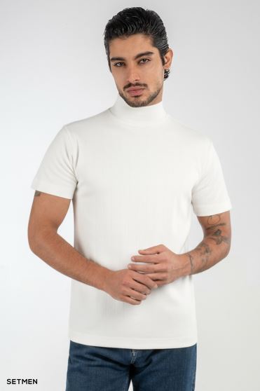 یقه اسکی مردانه آستین کوتاه یقه اسکی مردانه آستین کوتاه