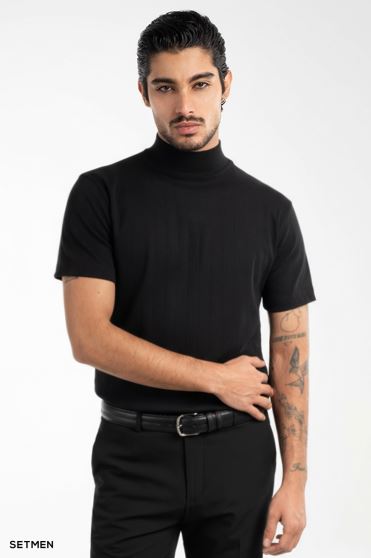 یقه اسکی مردانه آستین کوتاه یقه اسکی مردانه آستین کوتاه