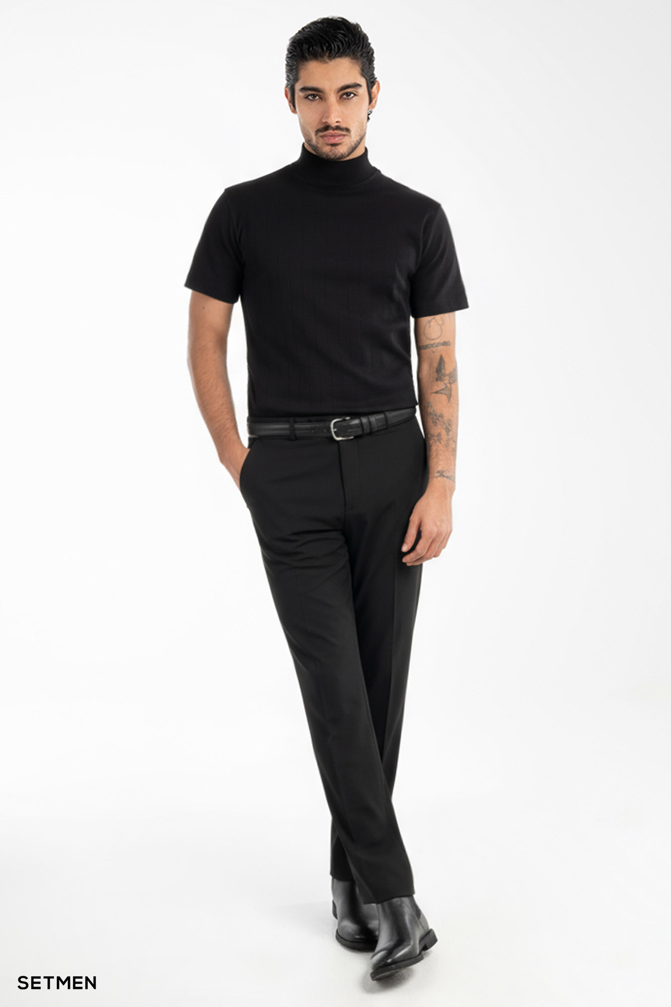 یقه اسکی مردانه آستین کوتاه