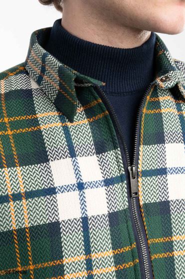 پیراهن مردانه چهارخانه زیپ دار پیراهن مردانه چهارخانه زیپ دار