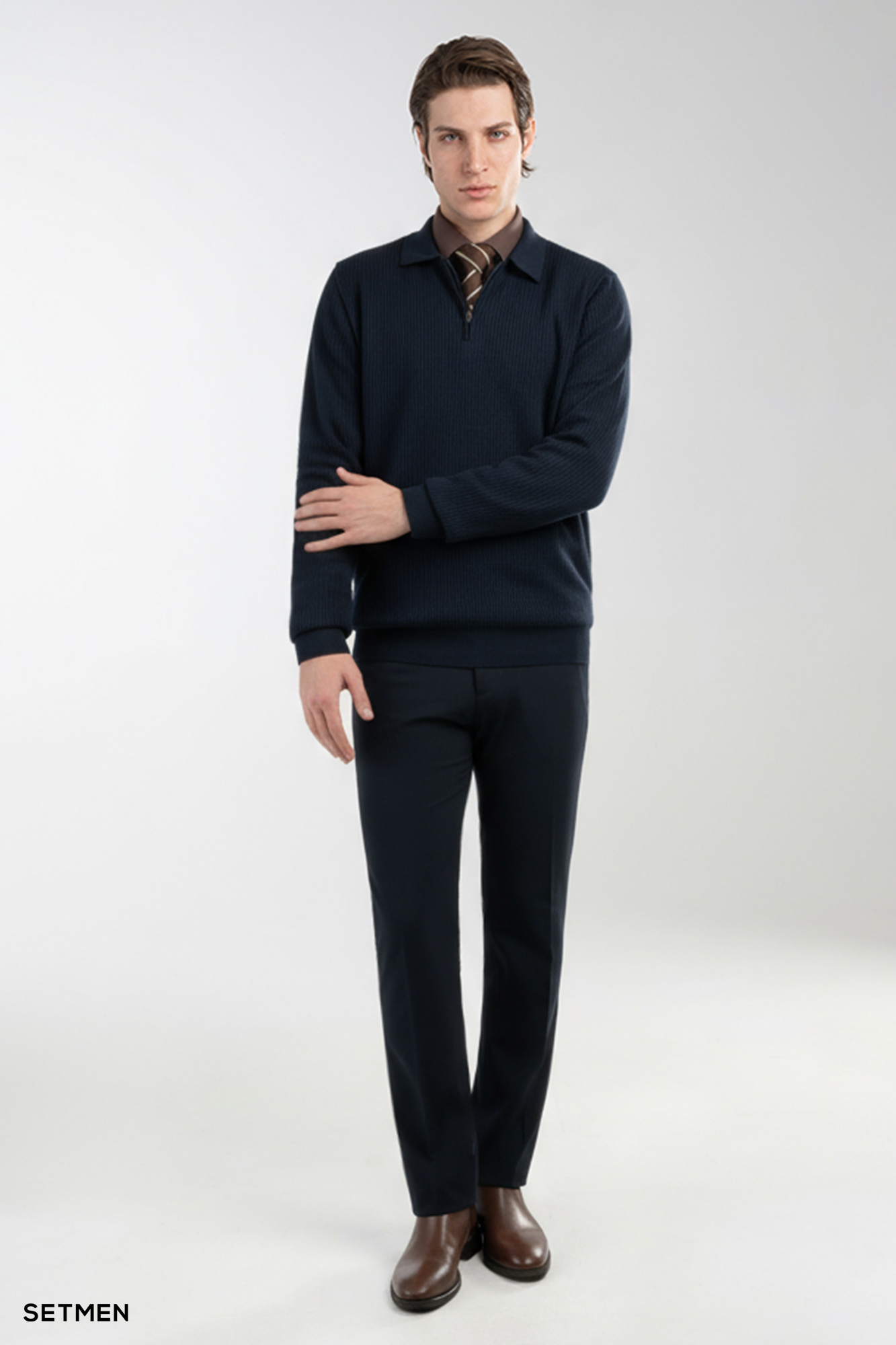 بافت مردانه نیم زیپ