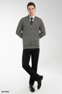 بافت مردانه آستین رگلان تمام زیپ