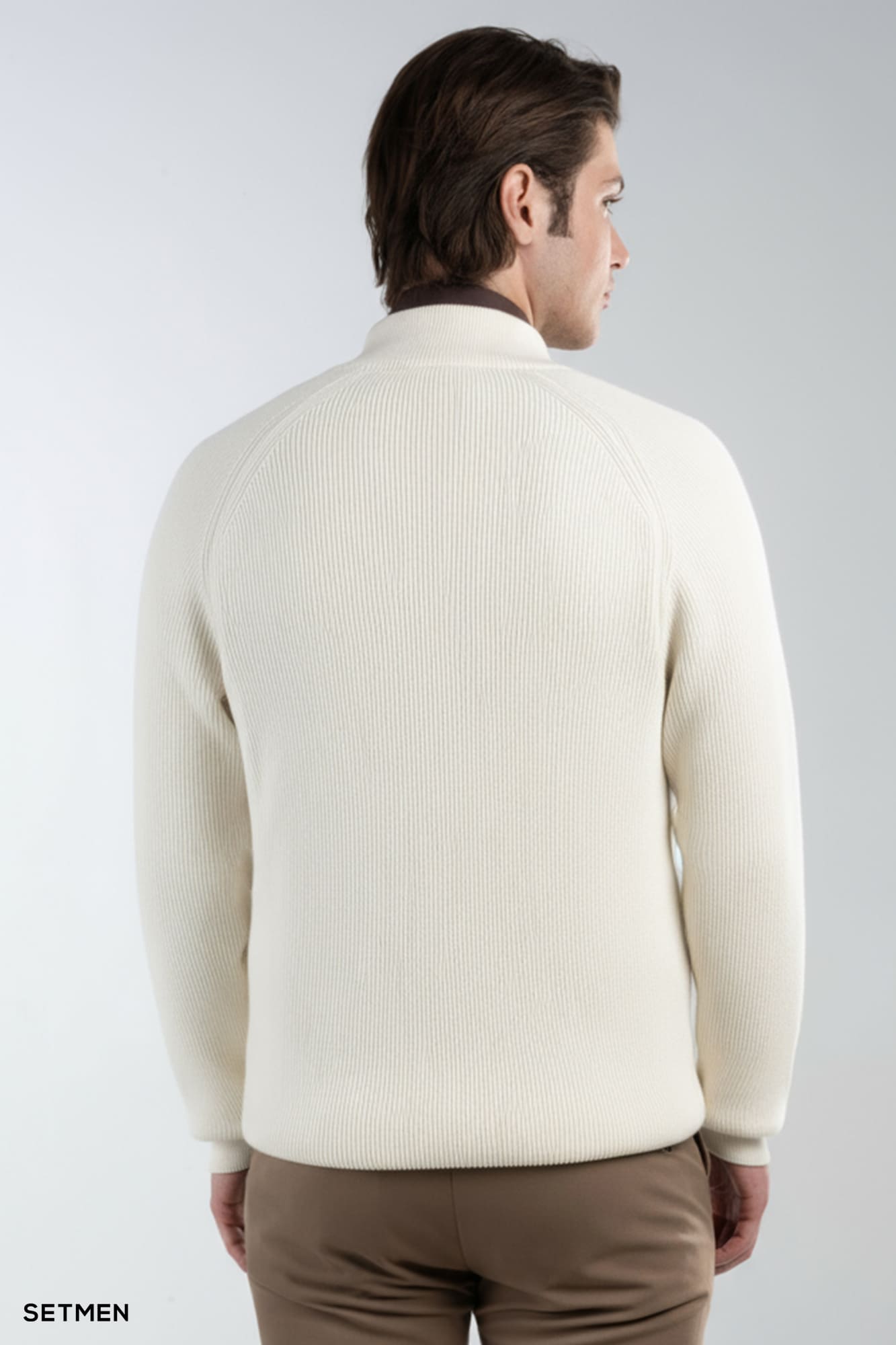 بافت مردانه آستین رگلان تمام زیپ