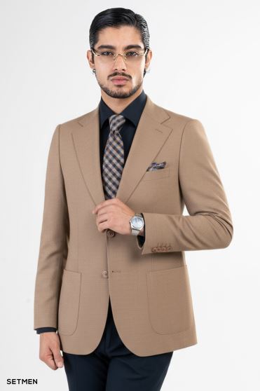 کت تک مردانه دو دکمه ساهارا کت تک مردانه دو دکمه ساهارا