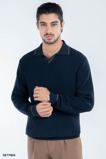 بافت مردانه یقه هفت اولد مانی بافت مردانه یقه هفت اولد مانی