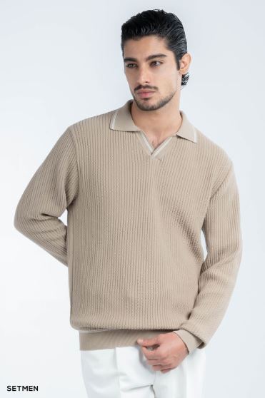 بافت مردانه یقه هفت اولد مانی بافت مردانه یقه هفت اولد مانی