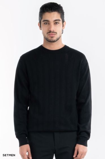 بافت مردانه یقه گرد کلاسیک بافت مردانه یقه گرد کلاسیک