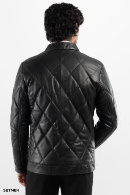 کاپشن مردانه چرم طبیعی