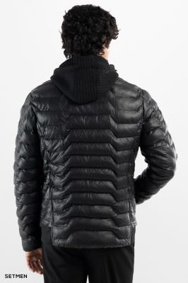 کاپشن مردانه چرم مصنوعی پفی