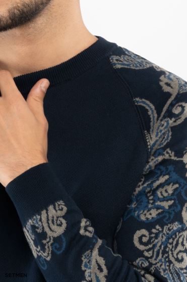 بافت مردانه آستین طرح دار