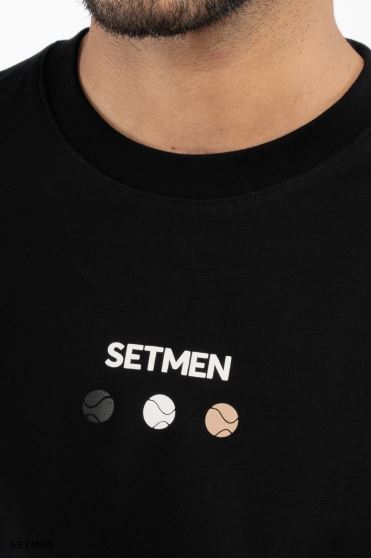 تیشرت مردانه ست من طرح توپ تنیس/ پدل